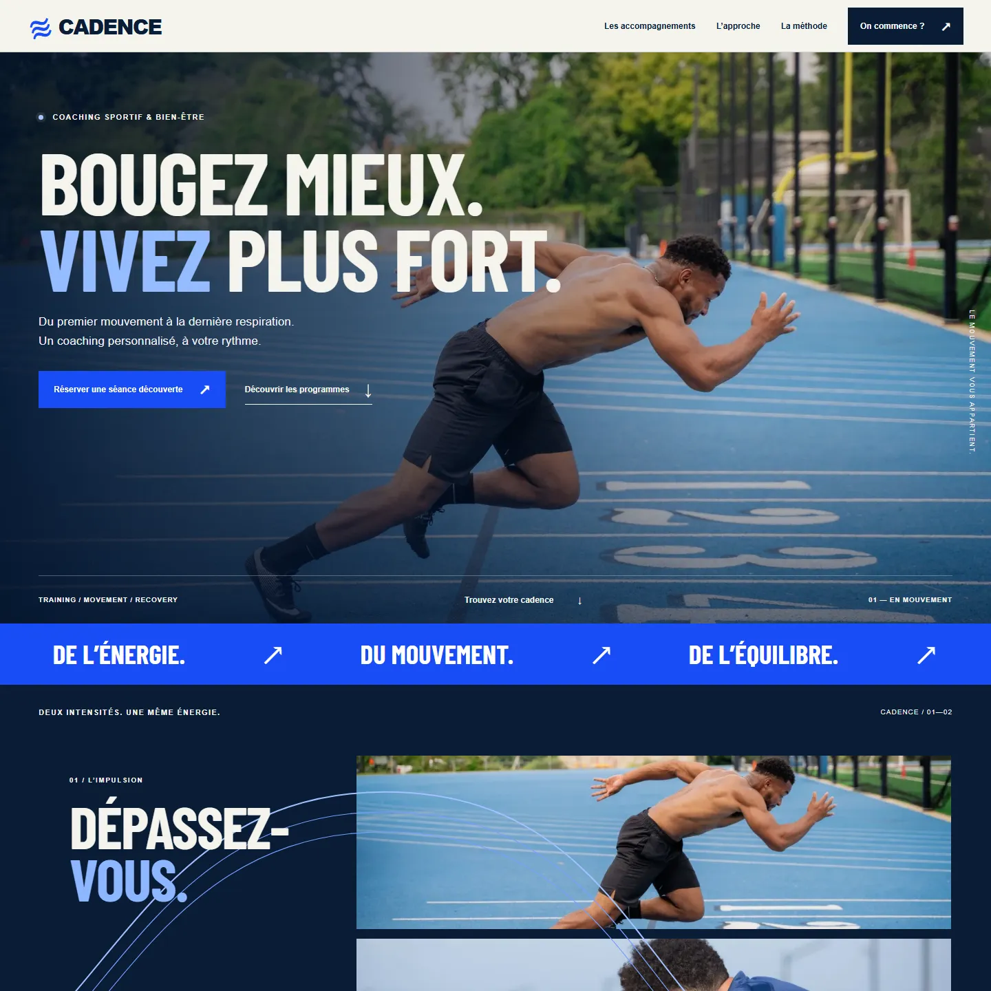 Aperçu du site de démonstration HEES pour coach